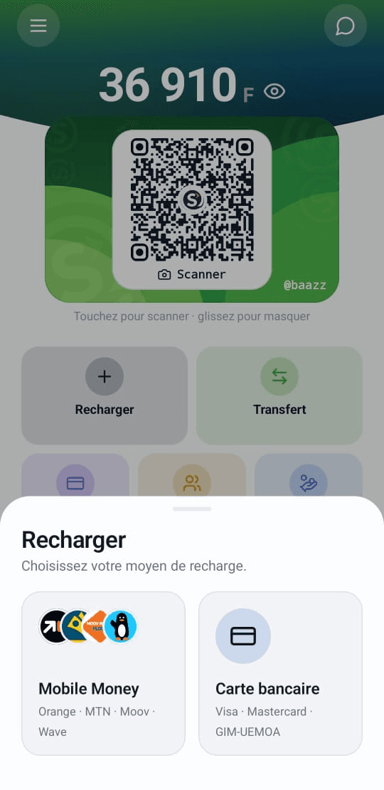 Interface Switag — Recharge flexible