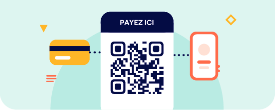 Le QR « Payez ici » relie la carte bancaire et le téléphone du client
